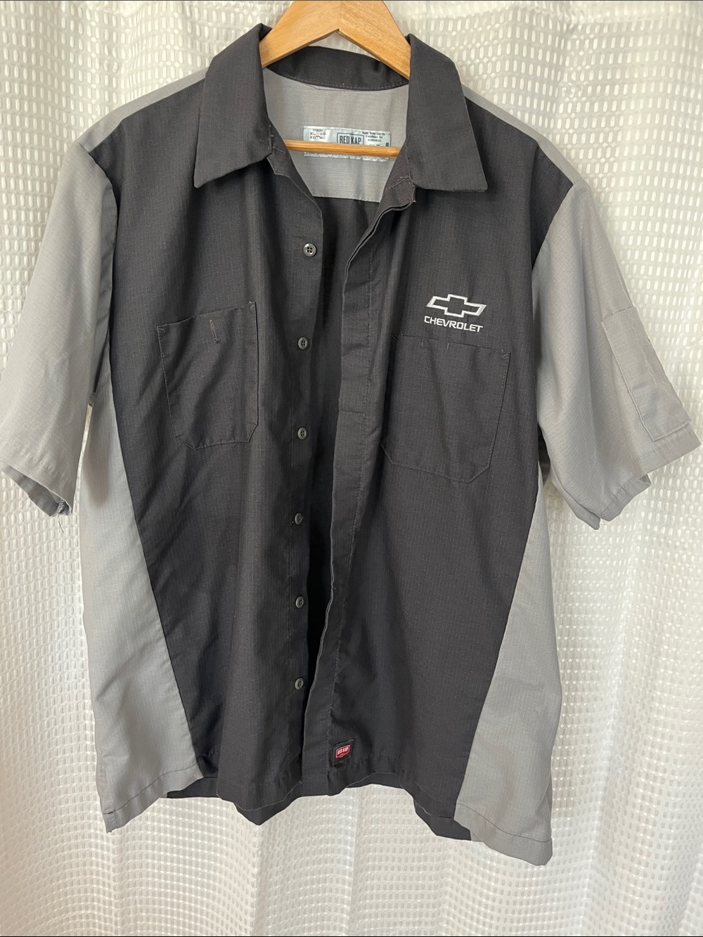 Red Kap Chevrolet Mechanic Work Shirts XL Colorblock Shop Uniform Bundle 2 Shirt - Picture 8 of 12